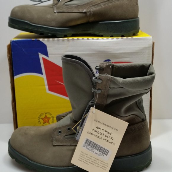 Belleville USAF Temperate Weather Men's Combat Gortex BootS SIZE 14R Sage AFTW - Picture 1 of 7